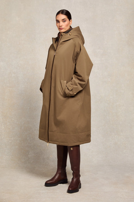 (Holland Cooper) One Size Waterproof Coat - Mink (Women's)