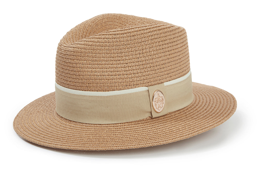 (Hicks & Brown) Orford Fedora  - Natural with Fawn Ribbon (Women's)