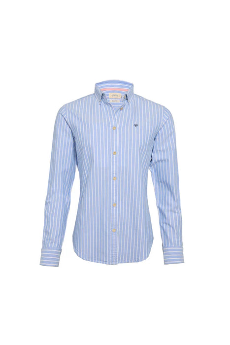 (Holland Cooper) Oxford Shirt - Sky Blue Stripe (Women's)