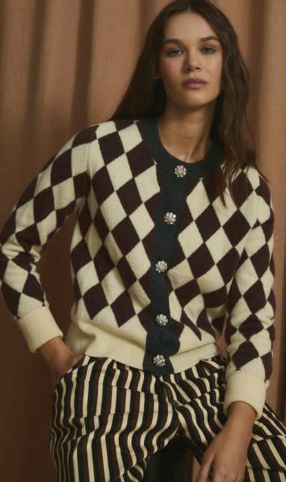 (Sophie+Lucie) CHAQUETA ARLEQUIN PUNTO - MANTEQUILLA (Women's)