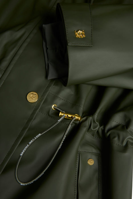(Holland Cooper) Chartwell Rain Parka - Hunter Green (Women's)
