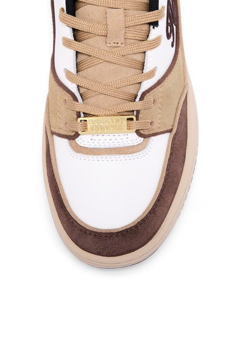 (Holland Cooper)  Retro Trainer - Taupe Tan Nude (Women's)