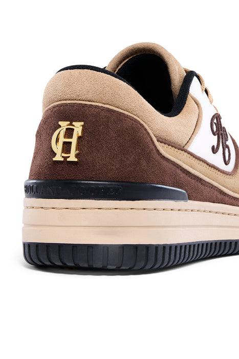 (Holland Cooper)  Retro Trainer - Taupe Tan Nude (Women's)