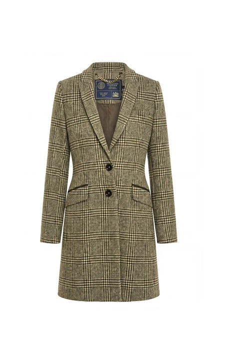 (Holland Cooper) Highgrove Coat - Prince of Wales Brown (Women's)