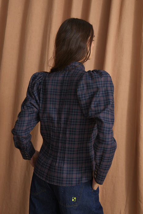 (Sophie+Lucie) BLUSA PAJARITA Madras Blouse - AZUL (Women's)