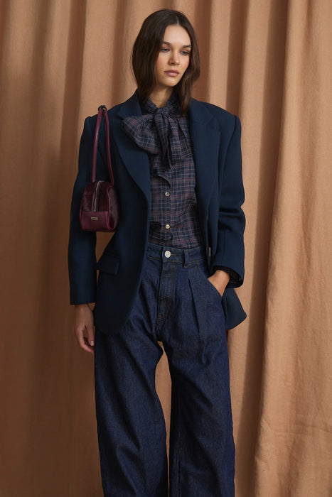 (Sophie+Lucie) BLUSA PAJARITA Madras Blouse - AZUL (Women's)