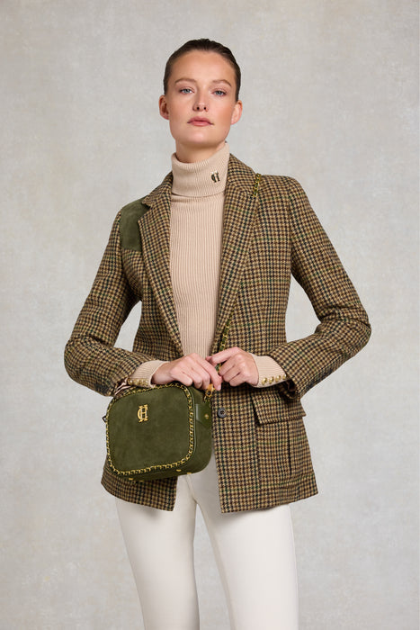 (Holland Cooper) Soho Camera Bag - Olive Suede (Women's)