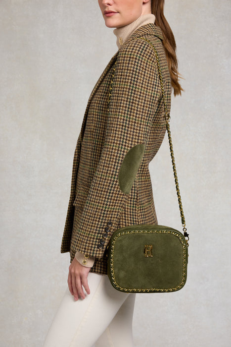 (Holland Cooper) Soho Camera Bag - Olive Suede (Women's)