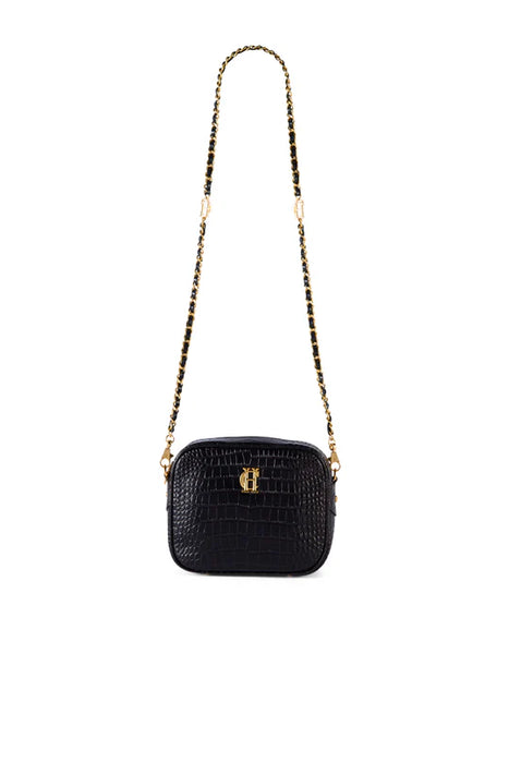 (Holland Cooper) Soho Camera Bag - Choc Croc (Women's)