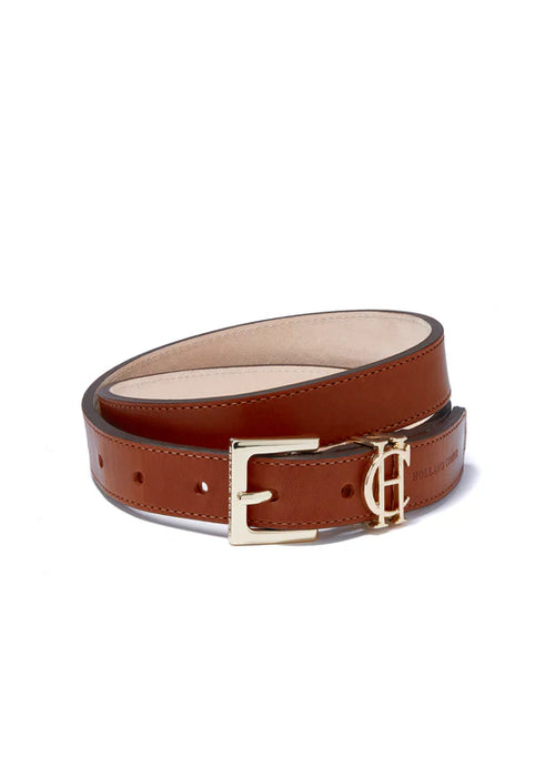 (Holland Cooper) HC Logo Slim Belt - Tan (Women's)