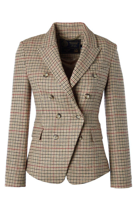 (Holland Cooper) Knightsbridge Blazer - Oatmeal Pinstripe (Women's)