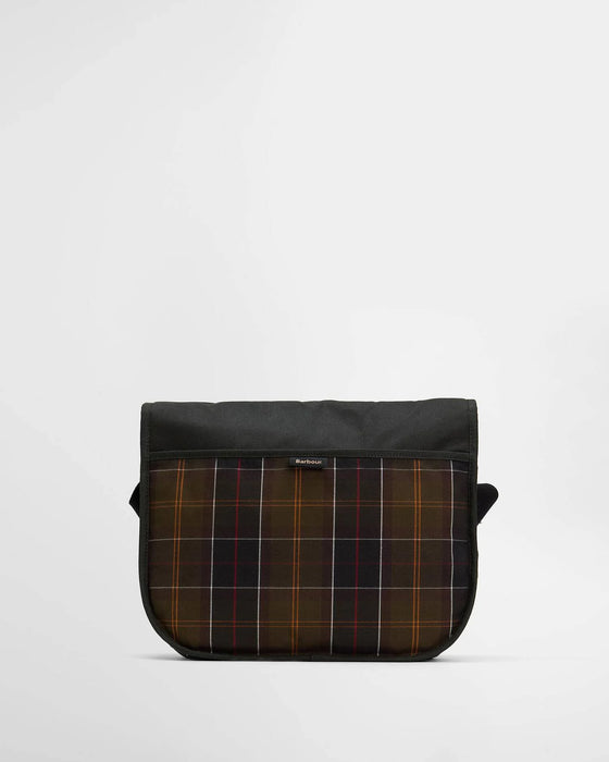 (Barbour) Field Waxed Riever Crossbody Bag - Sage (Men's)