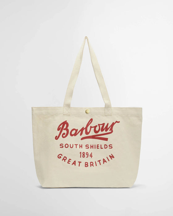 (Babrour) Script Tote Bag - Red Logo (Unisex)
