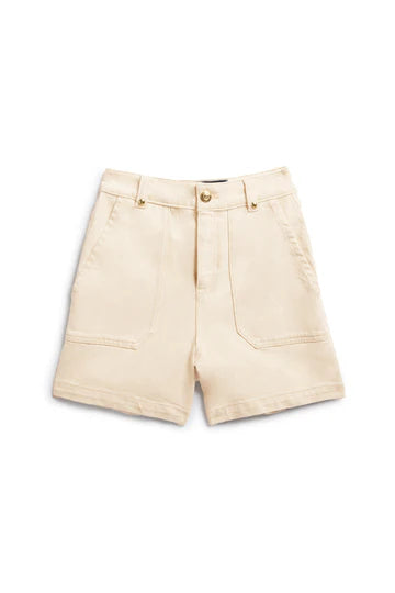 (Holland Cooper) Utility Denim Shorts - Oat (Women's)