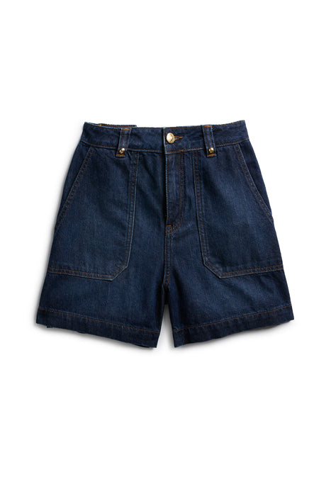 (Holland Cooper) Utility Denim Shorts - Denim (Women's)