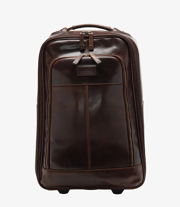 (Loake) Paris Leather Wheeled Suitcase (Unisex)
