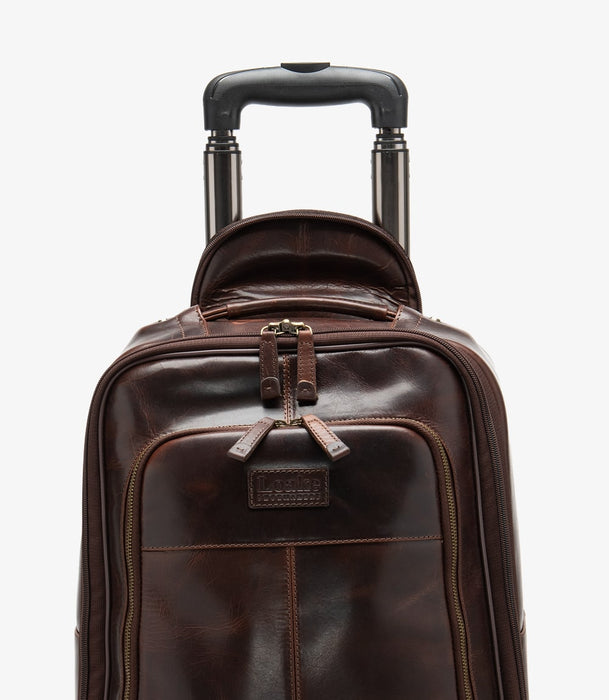 (Loake) Paris Leather Wheeled Suitcase (Unisex)