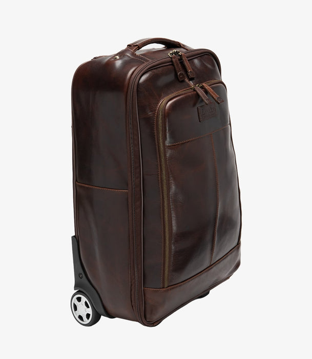 (Loake) Paris Leather Wheeled Suitcase (Unisex)