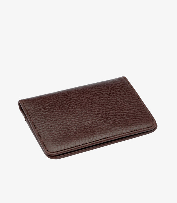 (Loake) Fenchurch Card Holder - Dark Brown Grain Calf Leather (Men's)