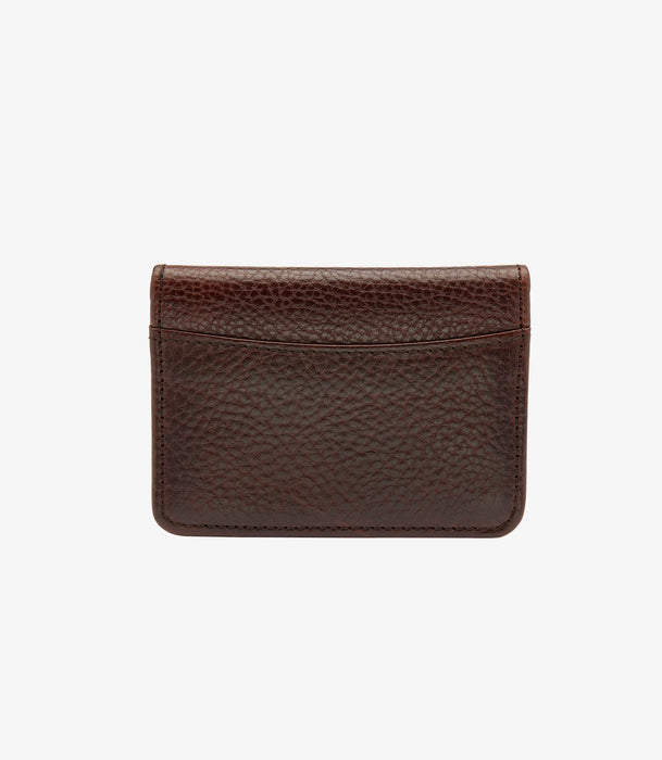 (Loake) Fenchurch Card Holder - Dark Brown Grain Calf Leather (Men's)