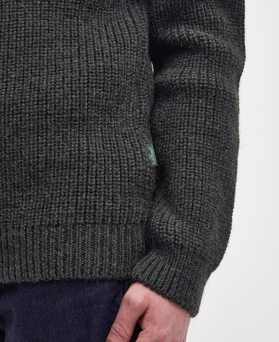 SALE - (Barbour) New Tyne Half Zip Jumper - Olive (Men's)