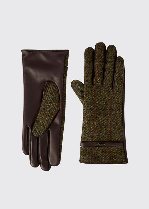 (Dubarry) Ballycastle Ladies Tweed Leather Gloves - Thornwood (Women's)