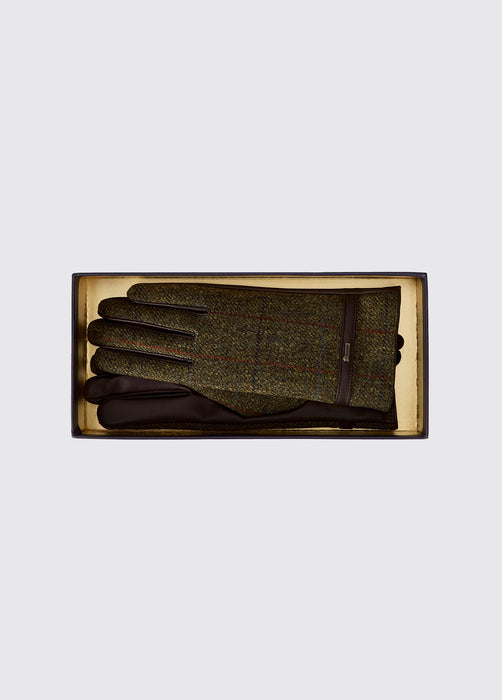 (Dubarry) Ballycastle Ladies Tweed Leather Gloves - Thornwood (Women's)