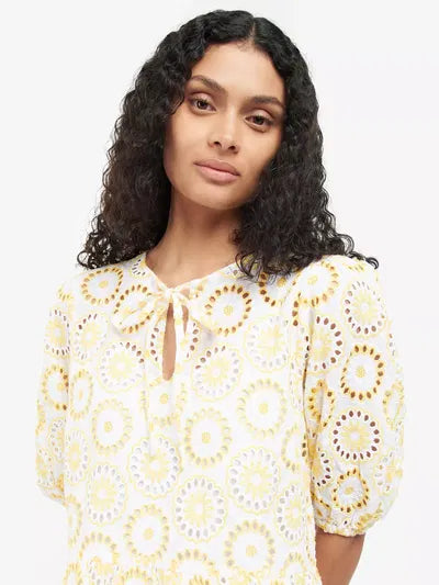 (Barbour) Edis Dress- White/Sunrise (Women's)