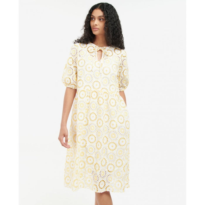 (Barbour) Edis Dress- White/Sunrise (Women's)