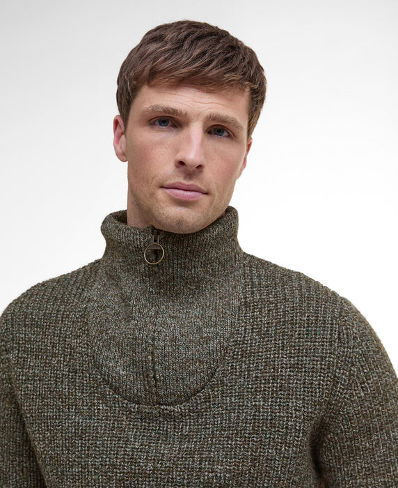 (Barbour) New Tyne Half Zip Jumper - Derby Tweed (Men's)