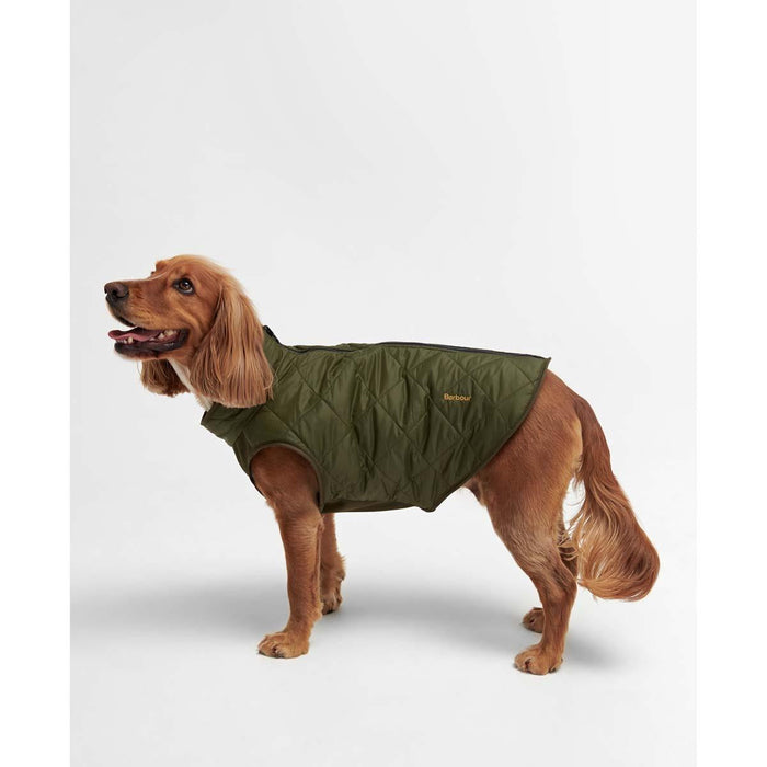 (Barbour) Reversable Quilt/Borg Dog Coat