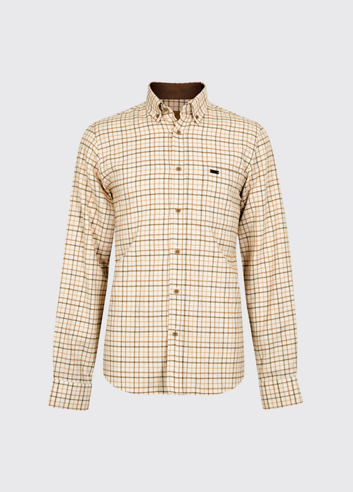 (Dubarry) Corrib Men’s tattersall check shirt - Ochre (Men's)
