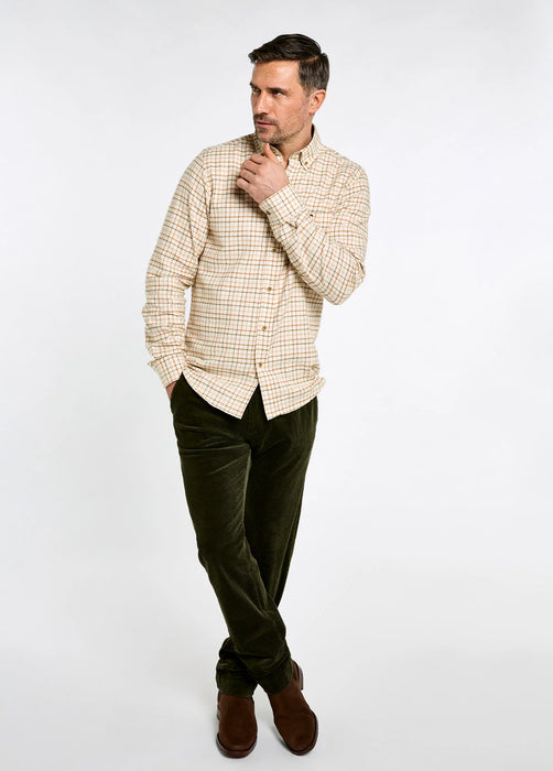 (Dubarry) Corrib Men’s tattersall check shirt - Ochre (Men's)