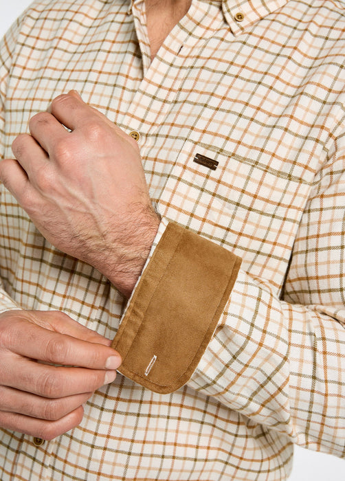 (Dubarry) Corrib Men’s tattersall check shirt - Ochre (Men's)