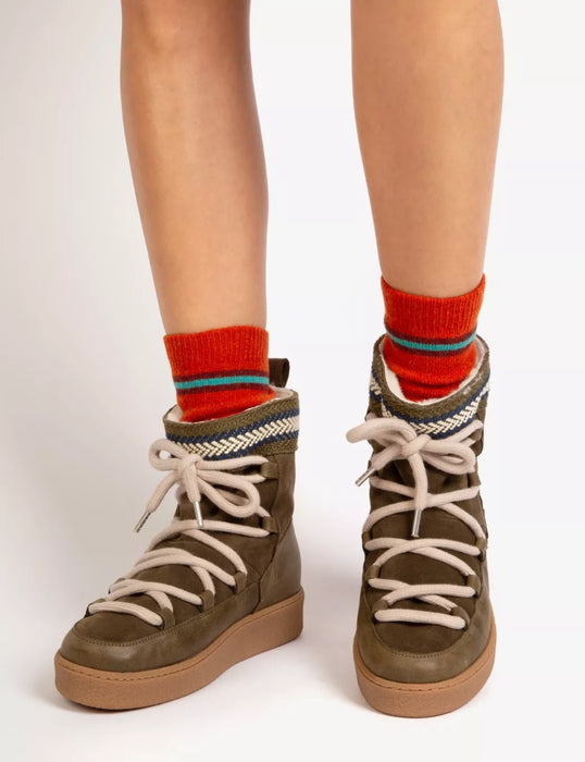 (Penelope Chilvers) Cosmos Suede Boot - Khaki (Women's)