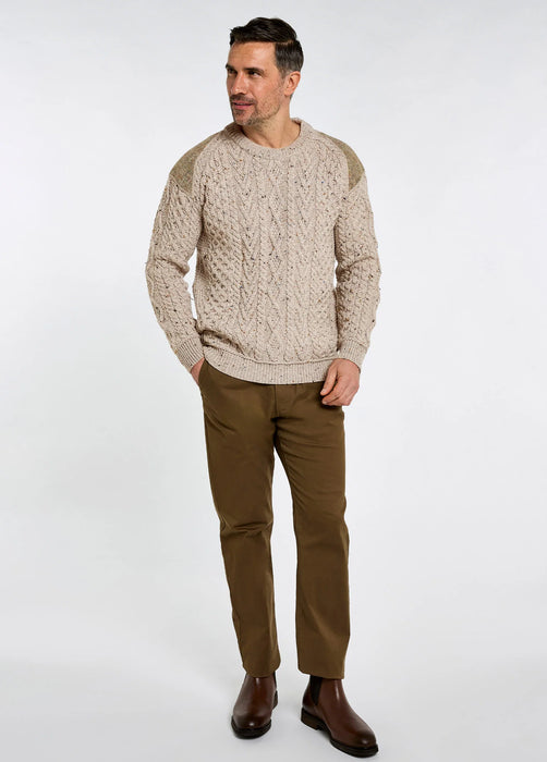 (Dubarry) Culleton Men’s crew neck sweater - Oatmeal (Men's)