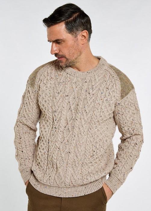 (Dubarry) Culleton Men’s crew neck sweater - Oatmeal (Men's)