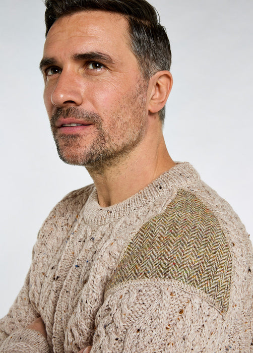 (Dubarry) Culleton Men’s crew neck sweater - Oatmeal (Men's)