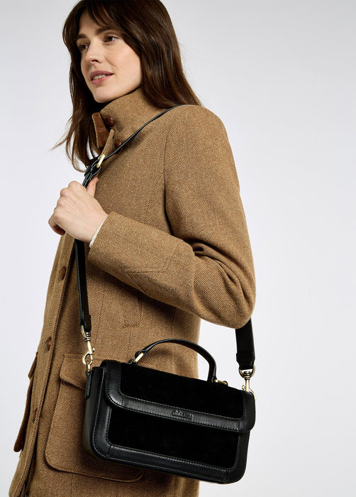 (Dubarry) Eadestown Structured Handbag - Suede & Leather - Black (Women's)
