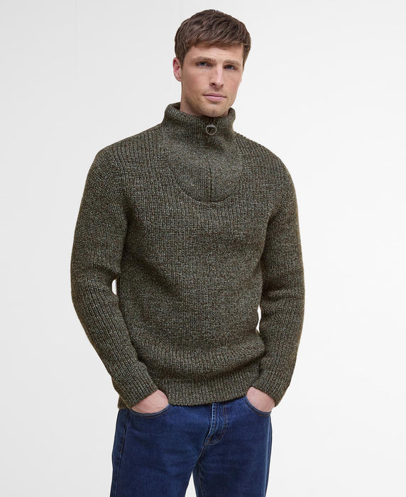 (Barbour) New Tyne Half Zip Jumper - Derby Tweed (Men's)