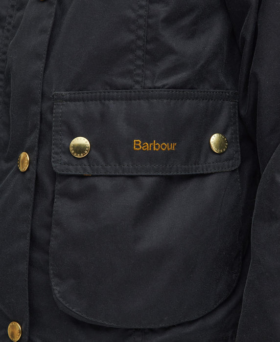 (Barbour) Cropped Beadnell Wax Jacket -  Sage Ancient (Women's)