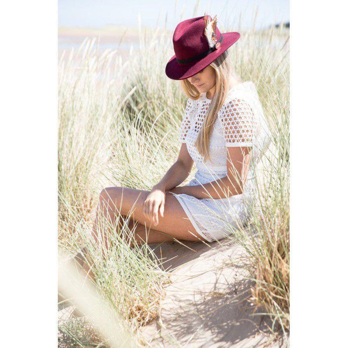 (Hicks & Brown) Suffolk Fedora, Gamebird - Maroon (Women's)
