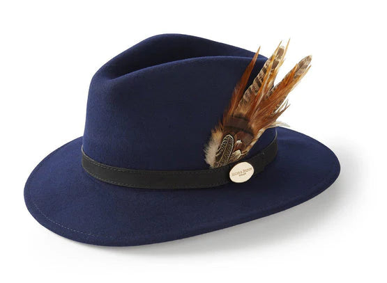 (Hicks & Brown) Suffolk Fedora, Gamebird - Navy (Women's)