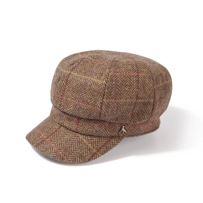 (Hicks & Brown) Higham Tweed Baker Boy - Chestnut (Women's)