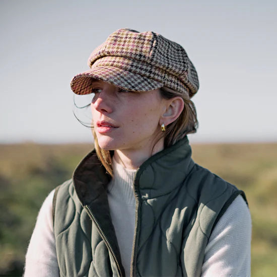 (Hicks & Brown) Higham Tweed Baker Boy - Mulberry (Women's)