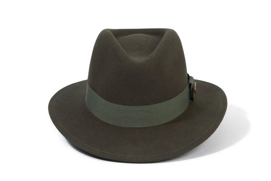 (Hicks & Brown) Norfolk Fedora - Olive Green (Women's)