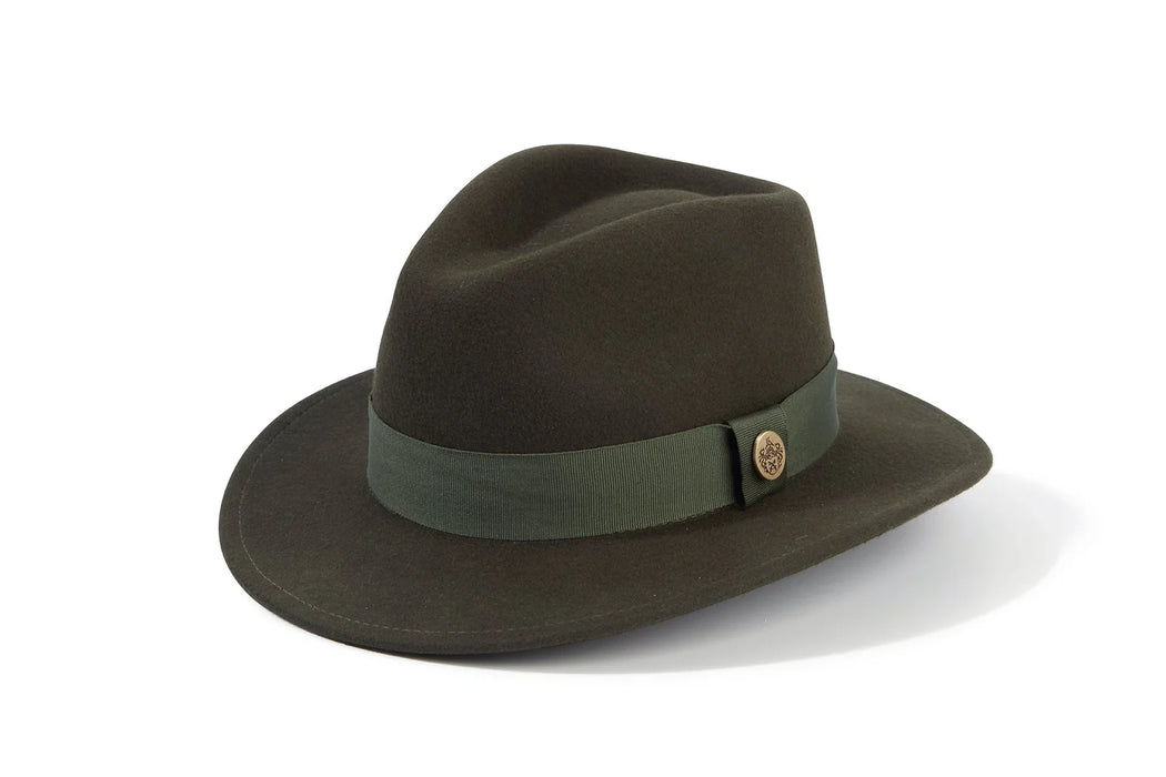 (Hicks & Brown) Norfolk Fedora - Olive Green (Women's)