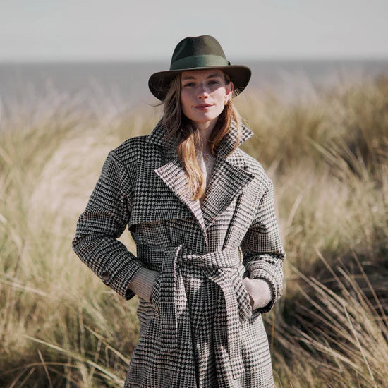 (Hicks & Brown) Norfolk Fedora - Olive Green (Women's)