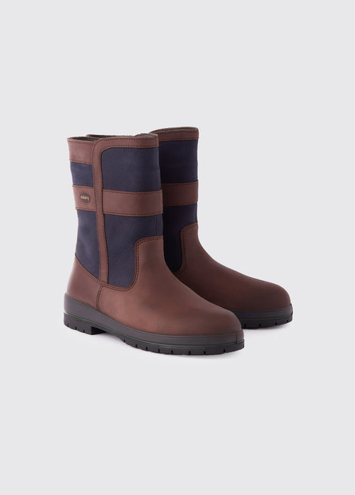 (Dubarry) Roscommon Ladies Country Boot - Navy/Brown (Women's)