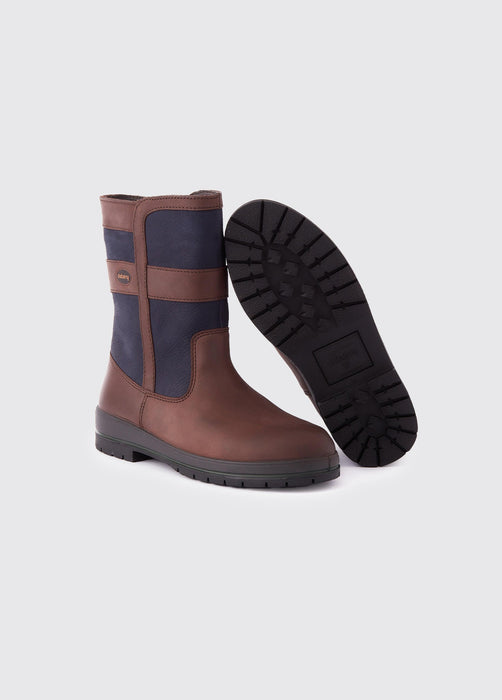 (Dubarry) Roscommon Ladies Country Boot - Navy/Brown (Women's)